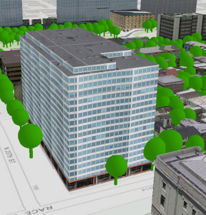 Features from two 3D layers with depth priority set Features from two 3D layers with depth priority set