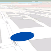 2D draped symbol in real-world units at shorter view distance 2D draped symbol in real-world units at shorter view distance