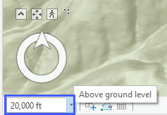 Height control in a scene view Height control in a scene view