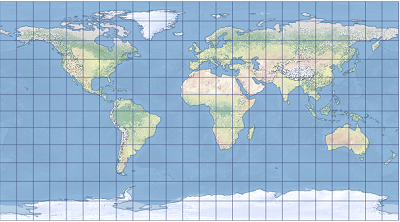 An example of the aspect-adaptive cylindrical projection An example of the aspect-adaptive cylindrical projection