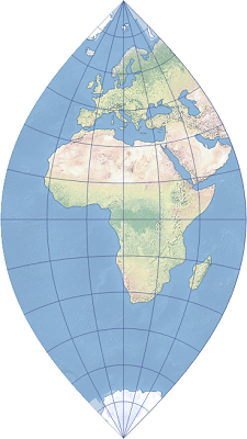An example of the Gauss-Krüger projection An example of the Gauss-Krüger projection