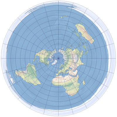 An example of the azimuthal equidistant projection An example of the azimuthal equidistant projection