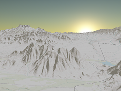 Global scene with no atmospheric effects Global scene with no atmospheric effects