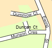 Label placed horizontally and centered on the street Label placed horizontally and centered on the street