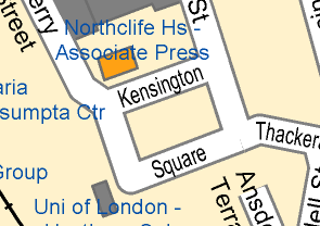 Example of a split street label Example of a split street label