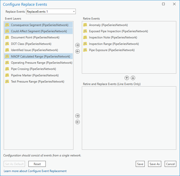 Choosing events for retirement and replacement Choosing events for retirement and replacement