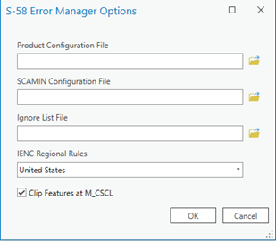 S-58 Error Manager Options dialog box S-58 Error Manager Options dialog box