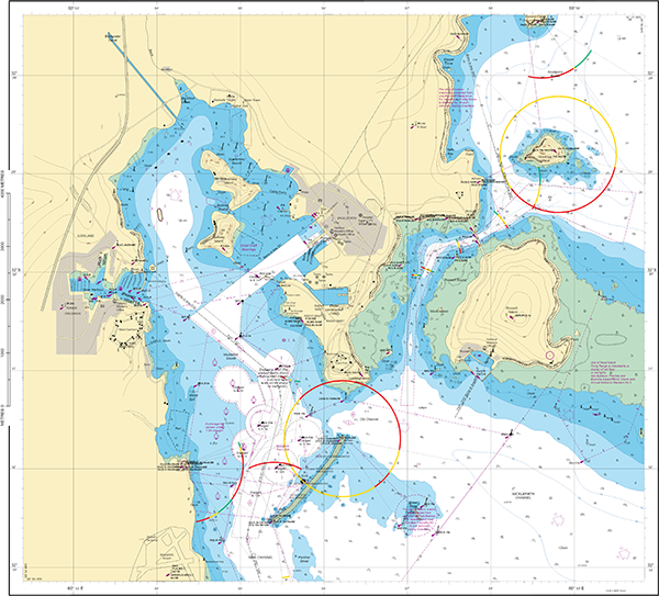 Paper chart layout with INT2 Q scale bar positioned on the neatline Paper chart layout with INT2 Q scale bar positioned on the neatline