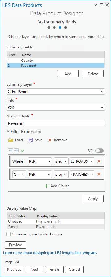 Multiple summary layers are set in the Add summary fields page Multiple summary layers are set in the Add summary fields page