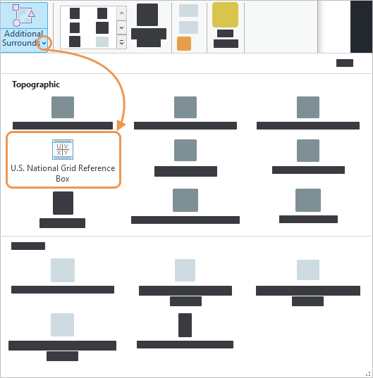 U.S. National Grid Reference Box element in the Additional Surrounds gallery U.S. National Grid Reference Box element in the Additional Surrounds gallery