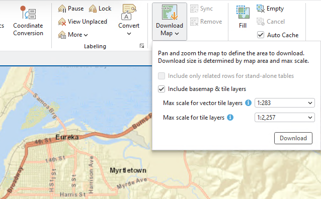 Vector and raster tile layers have different tile limits at the same map scale. Vector and raster tile layers have different tile limits at the same map scale.