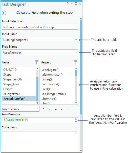 Field Calculator for Task Designer Field Calculator for Task Designer