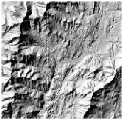 Hillshade output example Hillshade output example