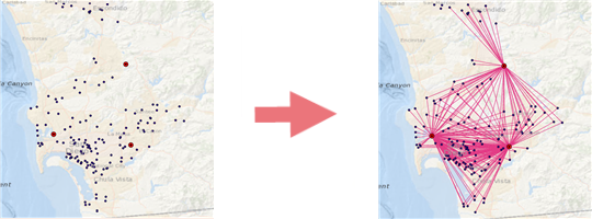 Generate Desire Lines tool illustration Generate Desire Lines tool illustration
