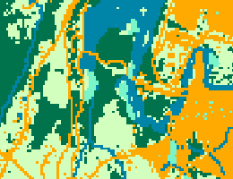 Input raster to convert to polygons Input raster to convert to polygons