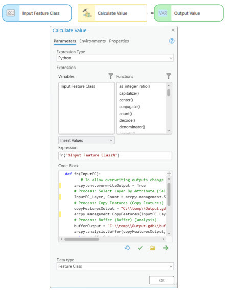 Using Calculate Value with geoprocessing tools Using Calculate Value with geoprocessing tools