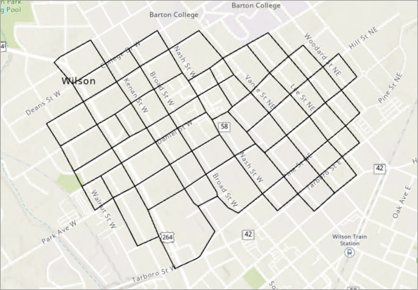 Output of the Footprints display theme in the Visualize Space Time Cube in 2D tool Output of the Footprints display theme in the Visualize Space Time Cube in 2D tool