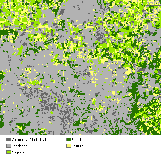 Output classified land use map Output classified land use map