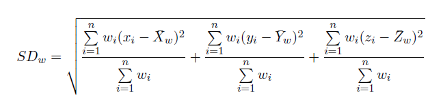 Weighted distance formula Weighted distance formula