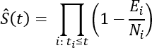 Kaplan-Meier curve equation Kaplan-Meier curve equation