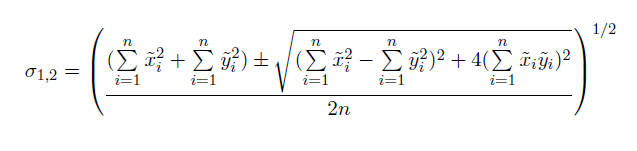 Covariance formula for the standard deviational ellipse Covariance formula for the standard deviational ellipse