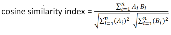 Cosine similarity equation Cosine similarity equation