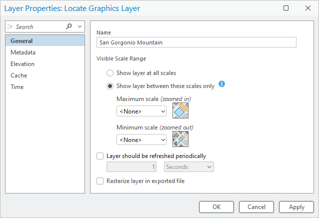 Layer Properties dialog box