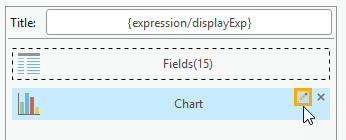 Chart element with Edit command indicated