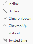 Six line legend patch shapes in the ArcGIS 2D system style