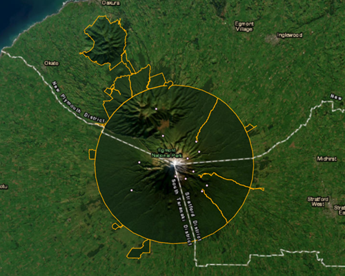 Hut locations on map