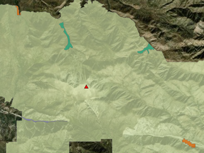 Map of critical habitat in the wilderness area