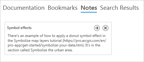 A note on the Notes tab of the ArcGIS Pro Help viewer