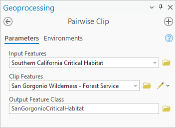 Pairwise Clip tool settings