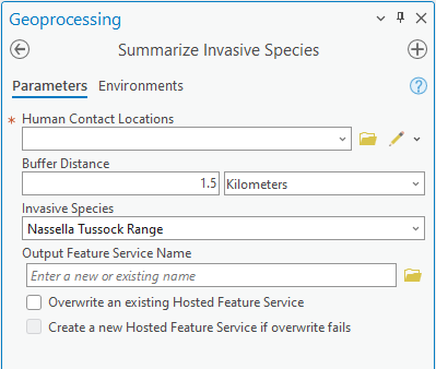 Web tool in Geoprocessing pane