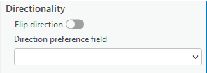 Directionality section on the Data tab