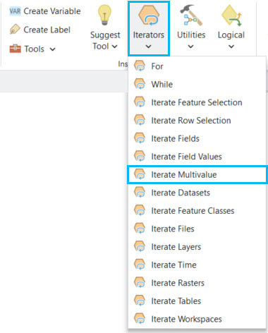 Adding the Iterate Multivalue tool