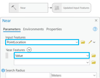 Near tool dialog box
