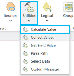 Adding the Calculate Value tool Adding the Calculate Value tool