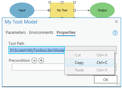 Setting tool properties