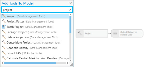 Adding the Project tool