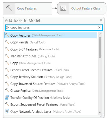 Adding Copy Features tool Adding Copy Features tool