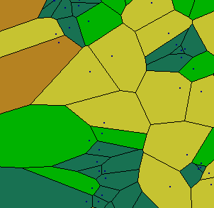 Polygonal declustering example