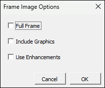 Frame Image Options window