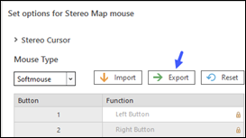 Export Stealth mouse dialog