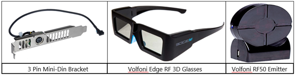 Volfoni stereoscopic viewing components