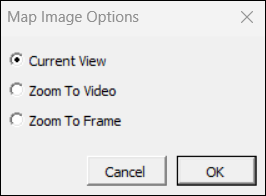 Map Image Options window