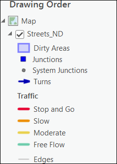 Rendering source category in a network dataset layer