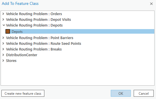 Add To Feature Class dialog box