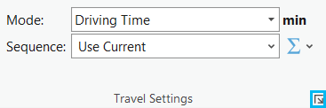 Network analyst ribbon travel mode properties launch button