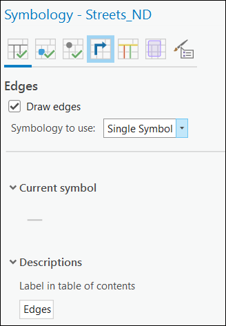 Single symbol assigned to all the edges.